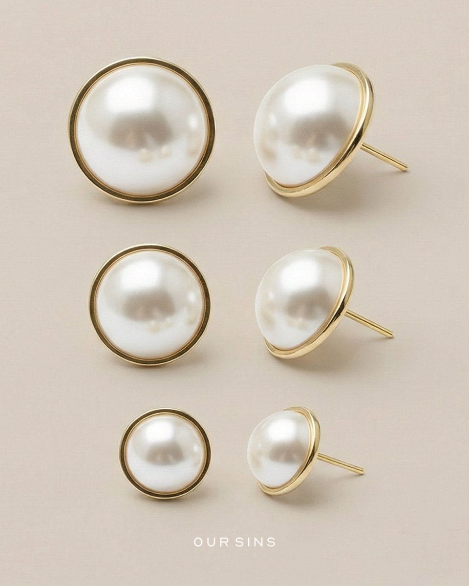 Brincos Botões de Pérolas - Brincos Our Sins