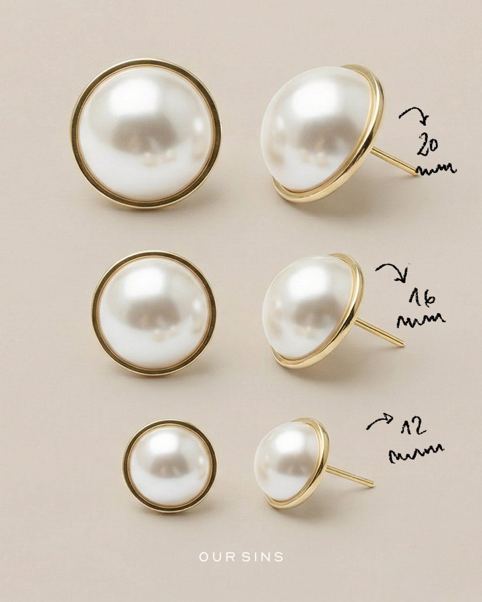 Brincos Botões de Pérolas - Brincos Our Sins