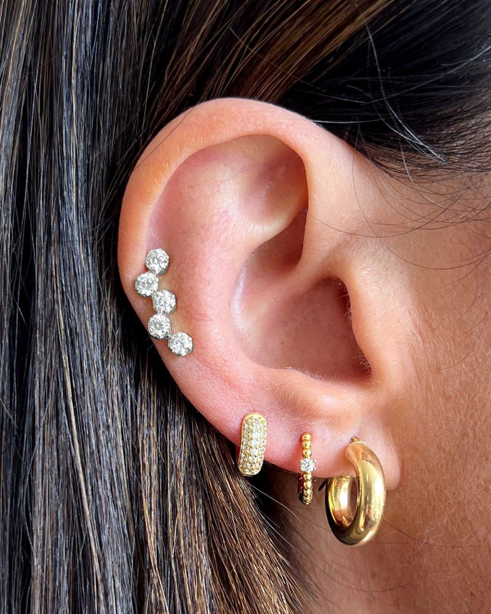 Brincos Cinco Zircónias - Brincos Our Sins