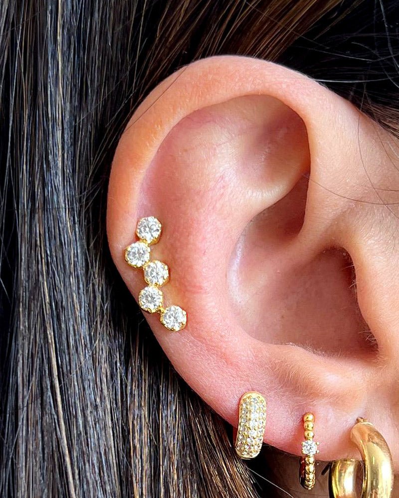 Brincos Cinco Zircónias - Brincos Our Sins