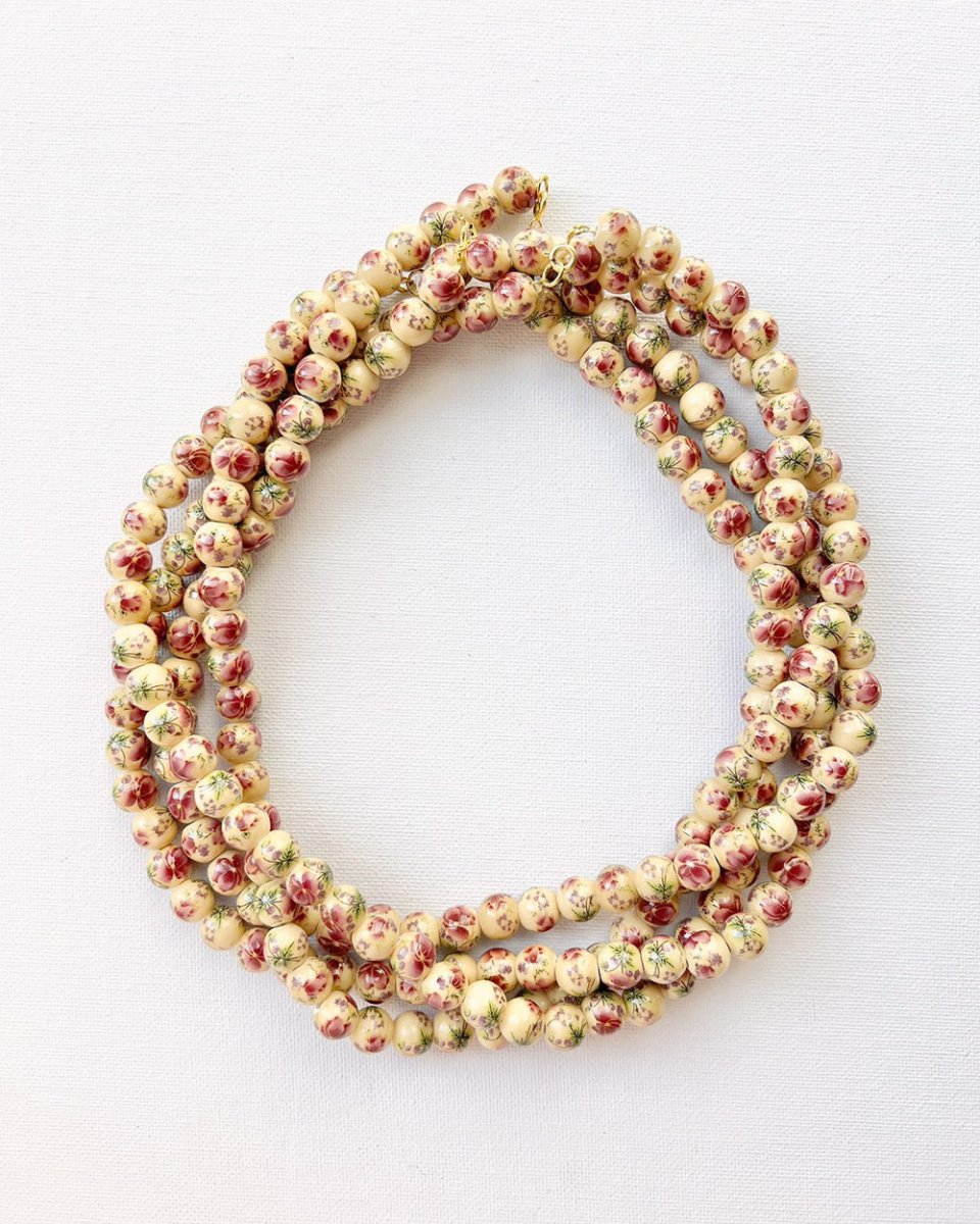 Colar Botânico com pedras redondas ou ovais - Colares Our Sins