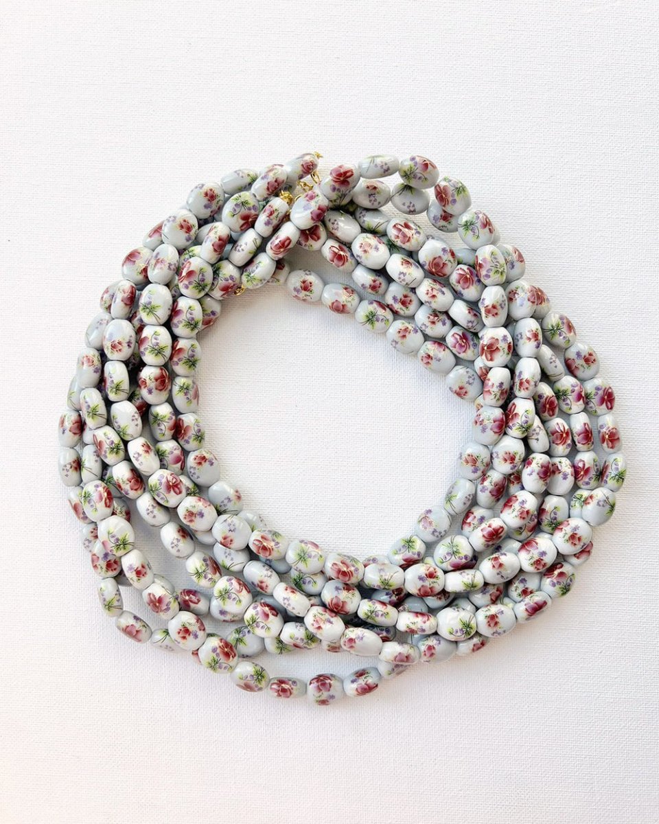 Colar Botânico com pedras redondas ou ovais - Colares Our Sins