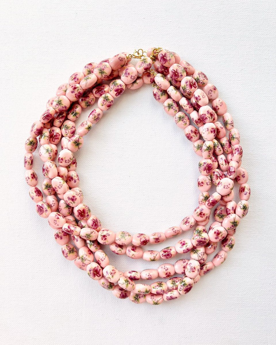 Colar Botânico com pedras redondas ou ovais - Colares Our Sins