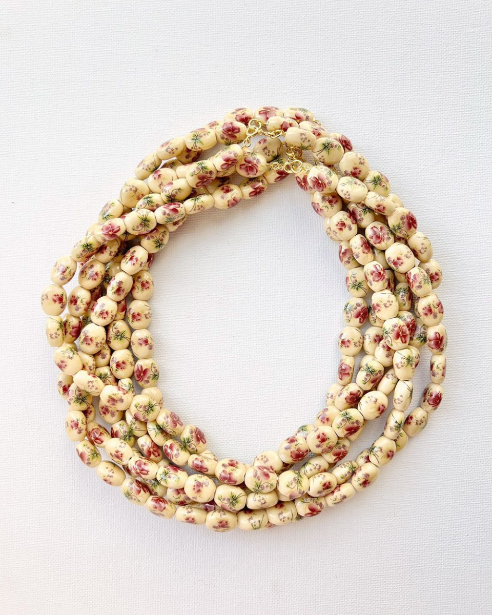 Colar Botânico com pedras redondas ou ovais - Colares Our Sins