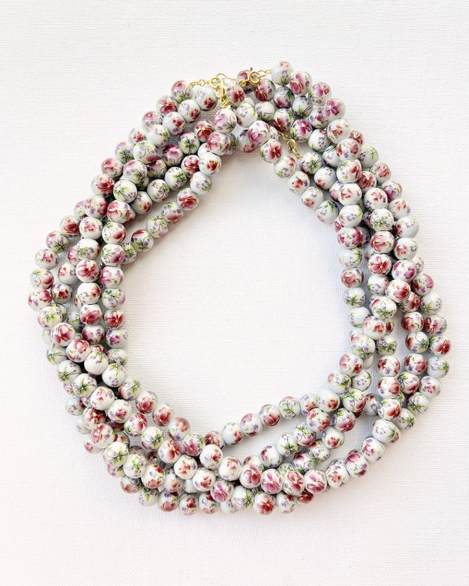 Colar Botânico com pedras redondas ou ovais - Colares Our Sins