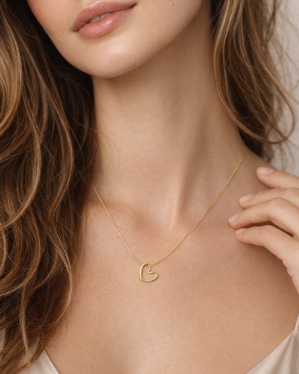 Colar Coração Laço de Amor - Conjunto Our Sins