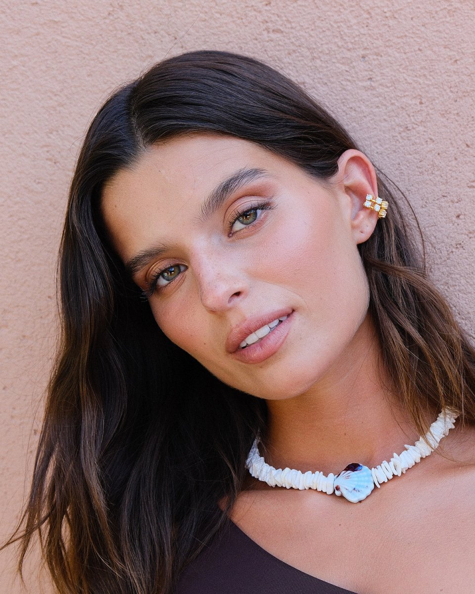 Ear Cuff Dupla com Zirconias - Earcuff Our Sins