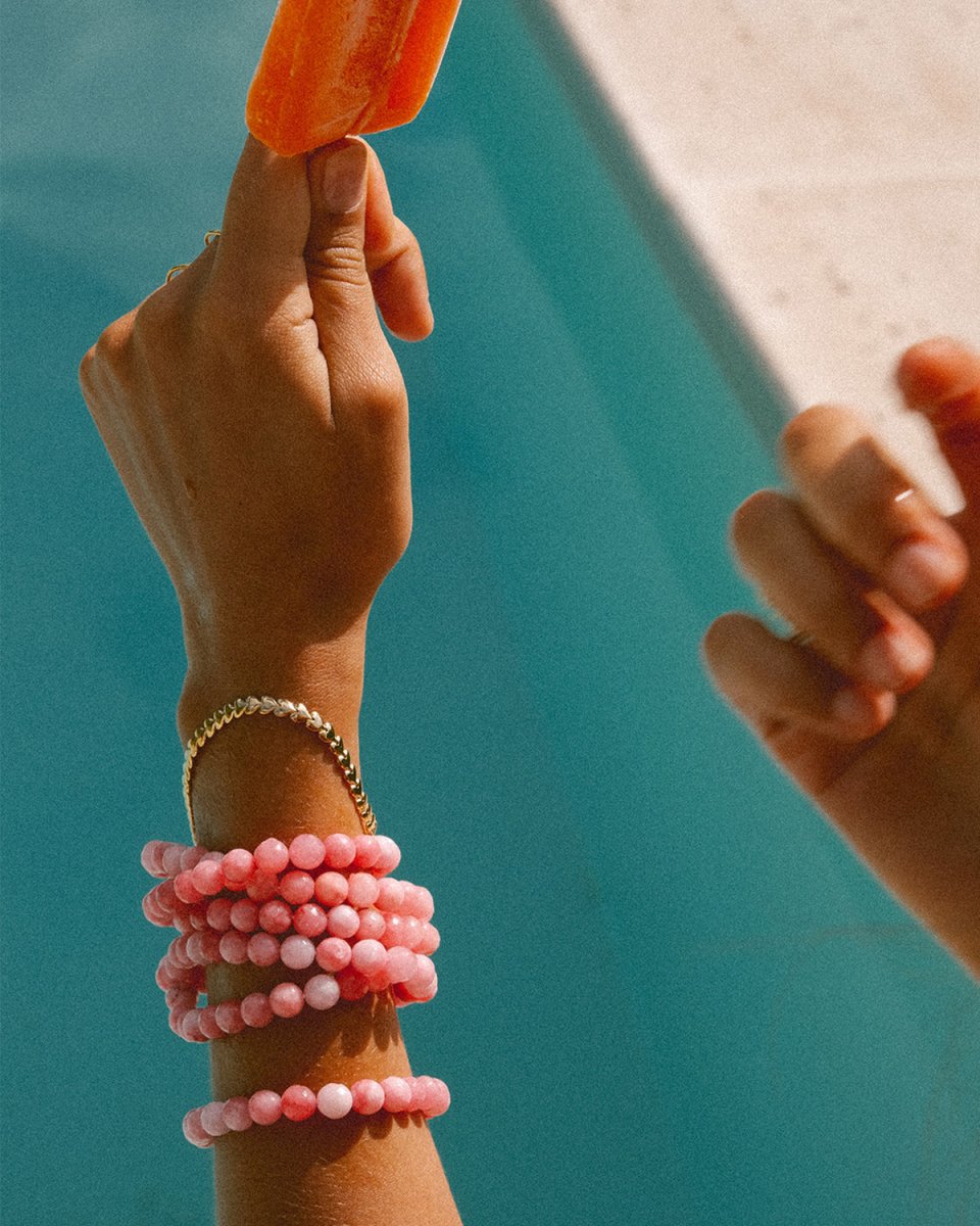 Pulseira Pedras Rosa - Pulseiras Our Sins