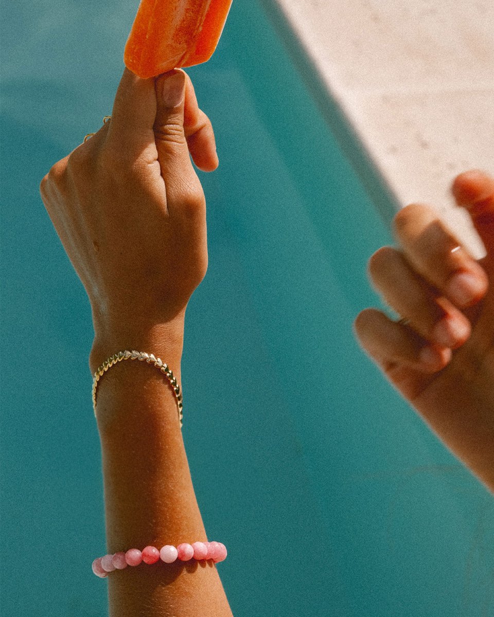 Pulseira Pedras Rosa - Pulseiras Our Sins