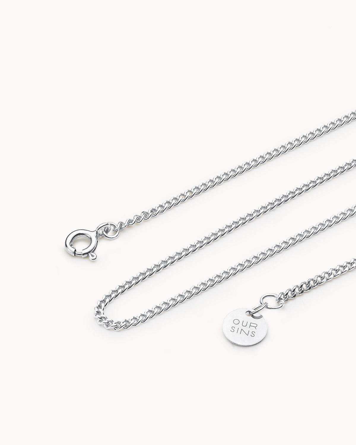 Malha barbela prateado - Colares - OUR SINS