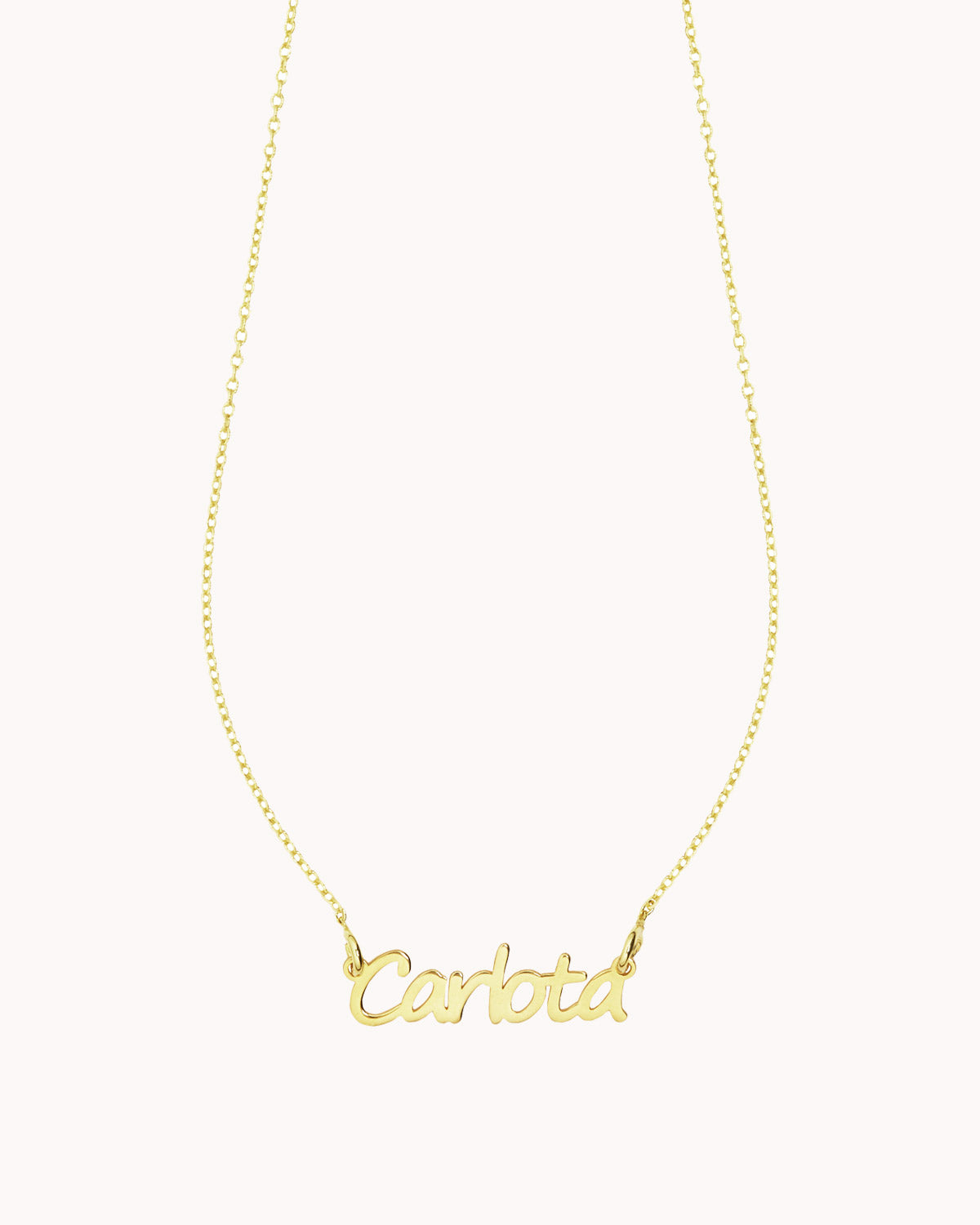 Colar com nome preso por duas argolas dourado carlota - Colares - OUR SINS