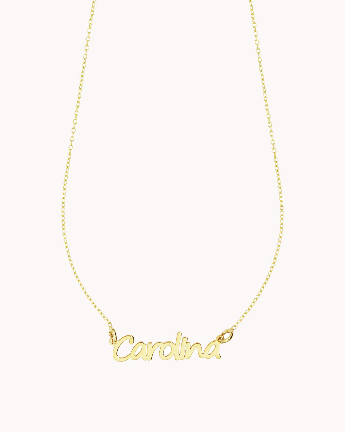 Colar com nome preso por duas argolas dourado carolina - Colares - OUR SINS