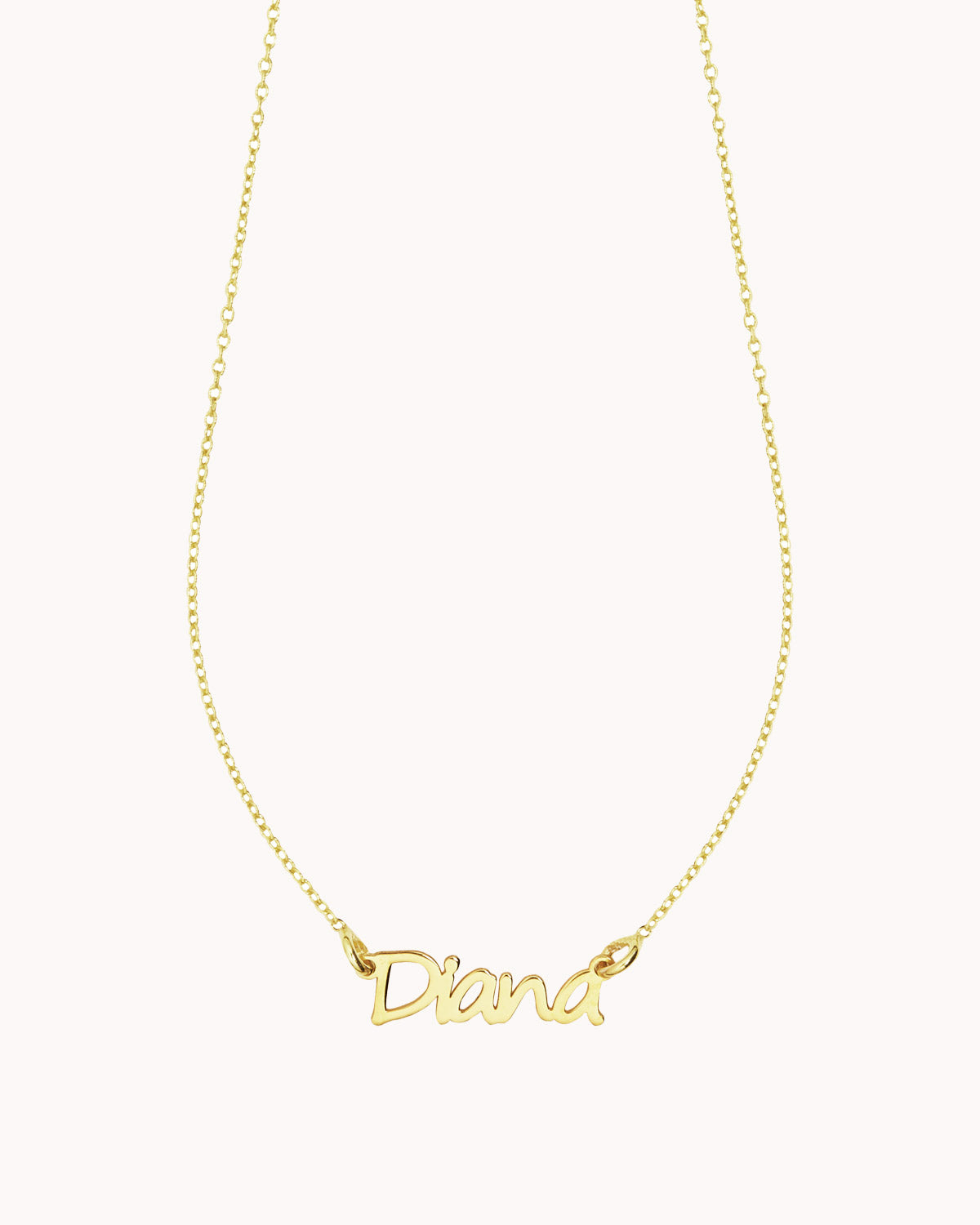 Colar com nome preso por duas argolas dourado diana - Colares - OUR SINS