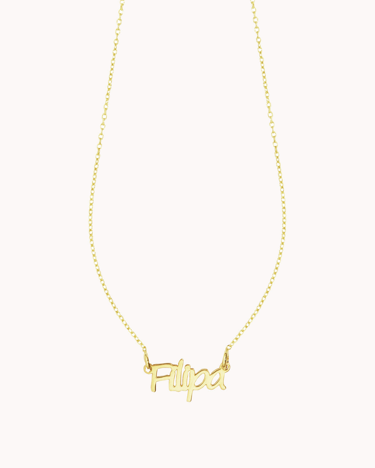 Colar com nome preso por duas argolas dourado filipa - Colares - OUR SINS