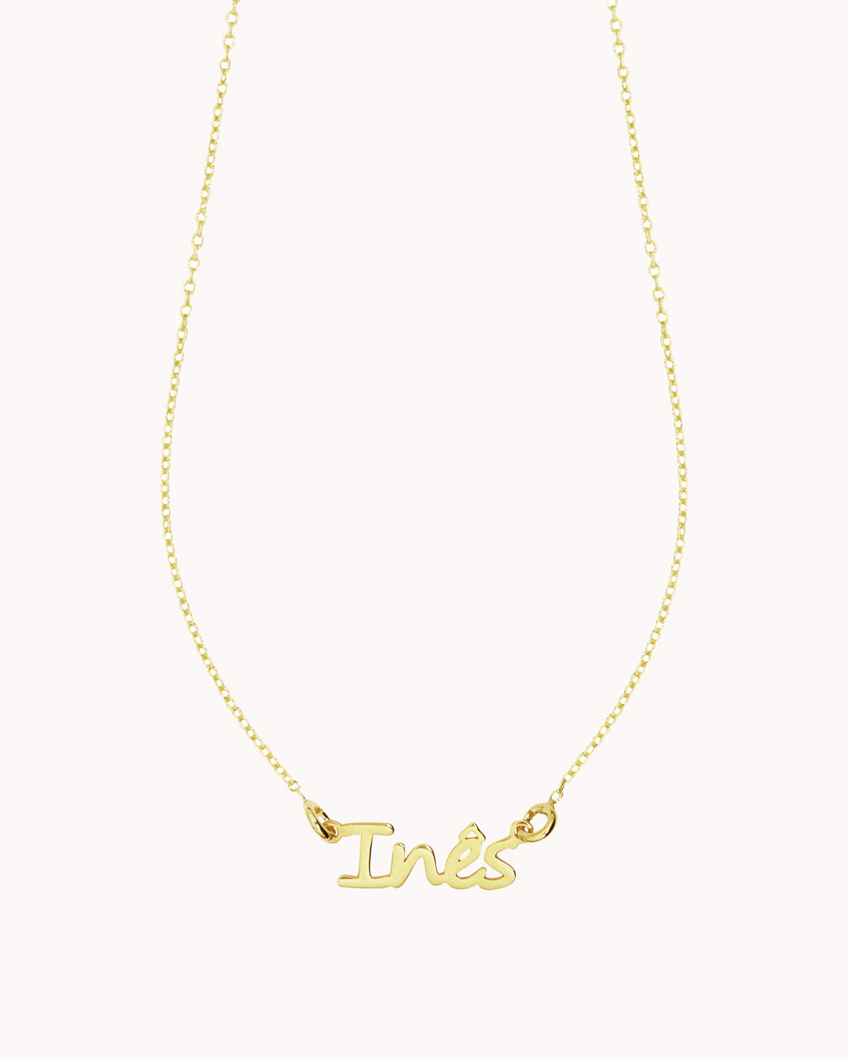 Colar com nome preso por duas argolas dourado inês - Colares - OUR SINS