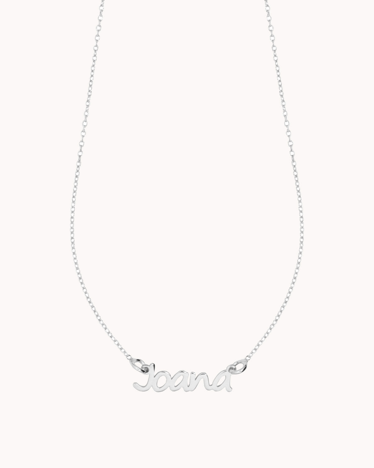 Colar com nome preso por duas argolas prateado joana - Colares - OUR SINS