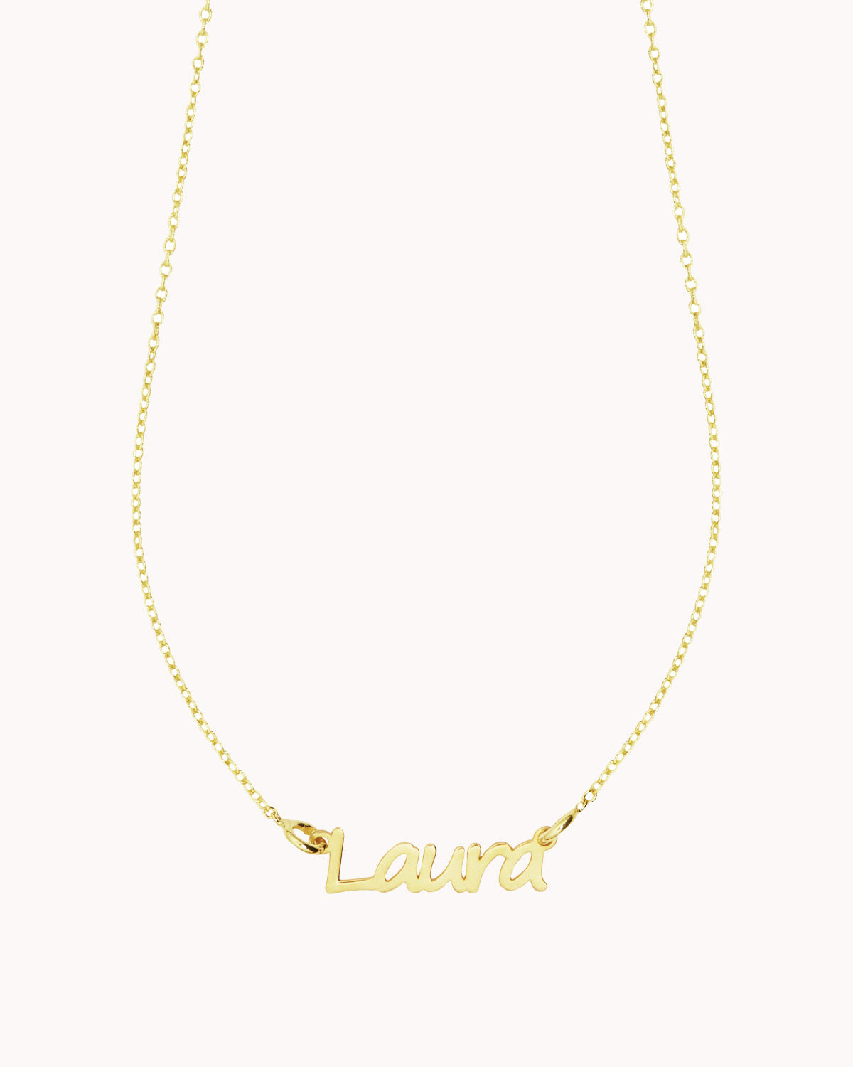 Colar com nome preso por duas argolas dourado laura - Colares - OUR SINS