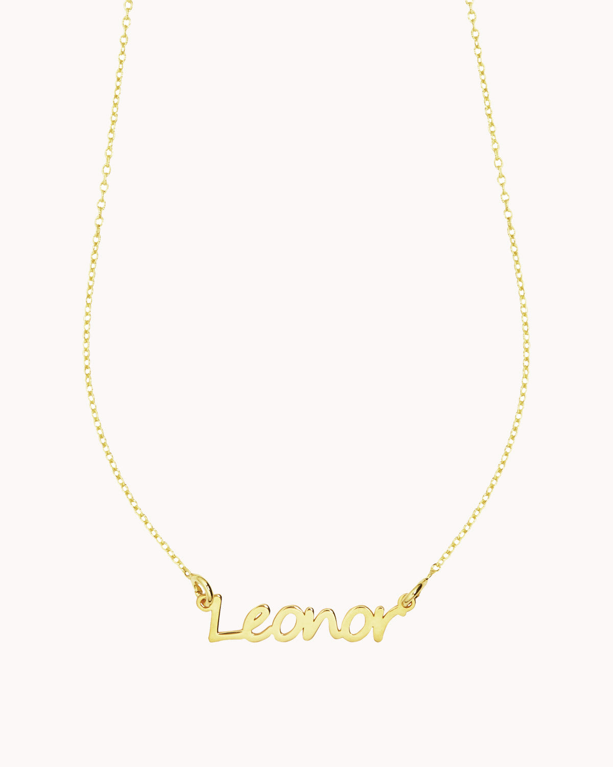 Colar com nome preso por duas argolas dourado leonor - Colares - OUR SINS