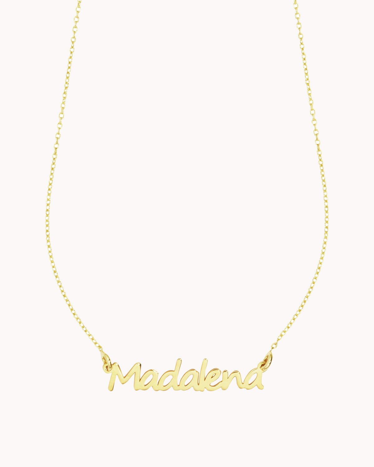 Colar com nome preso por duas argolas dourado madalena - Colares - OUR SINS