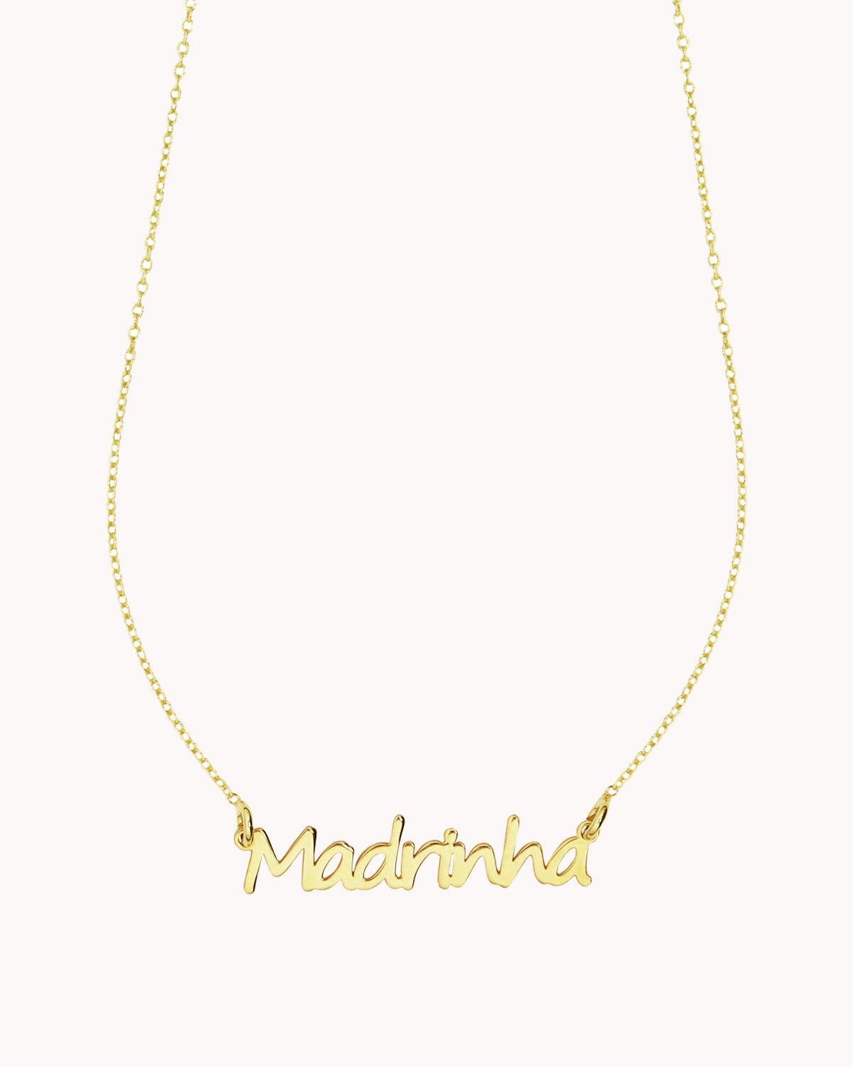 Colar com nome preso por duas argolas dourado madrinha - Colares - OUR SINS
