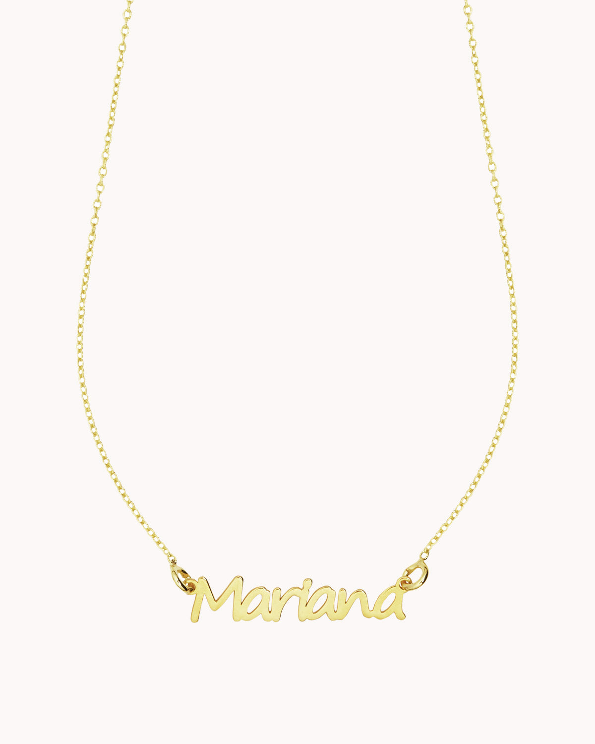 Colar com nome preso por duas argolas dourado mariana - Colares - OUR SINS