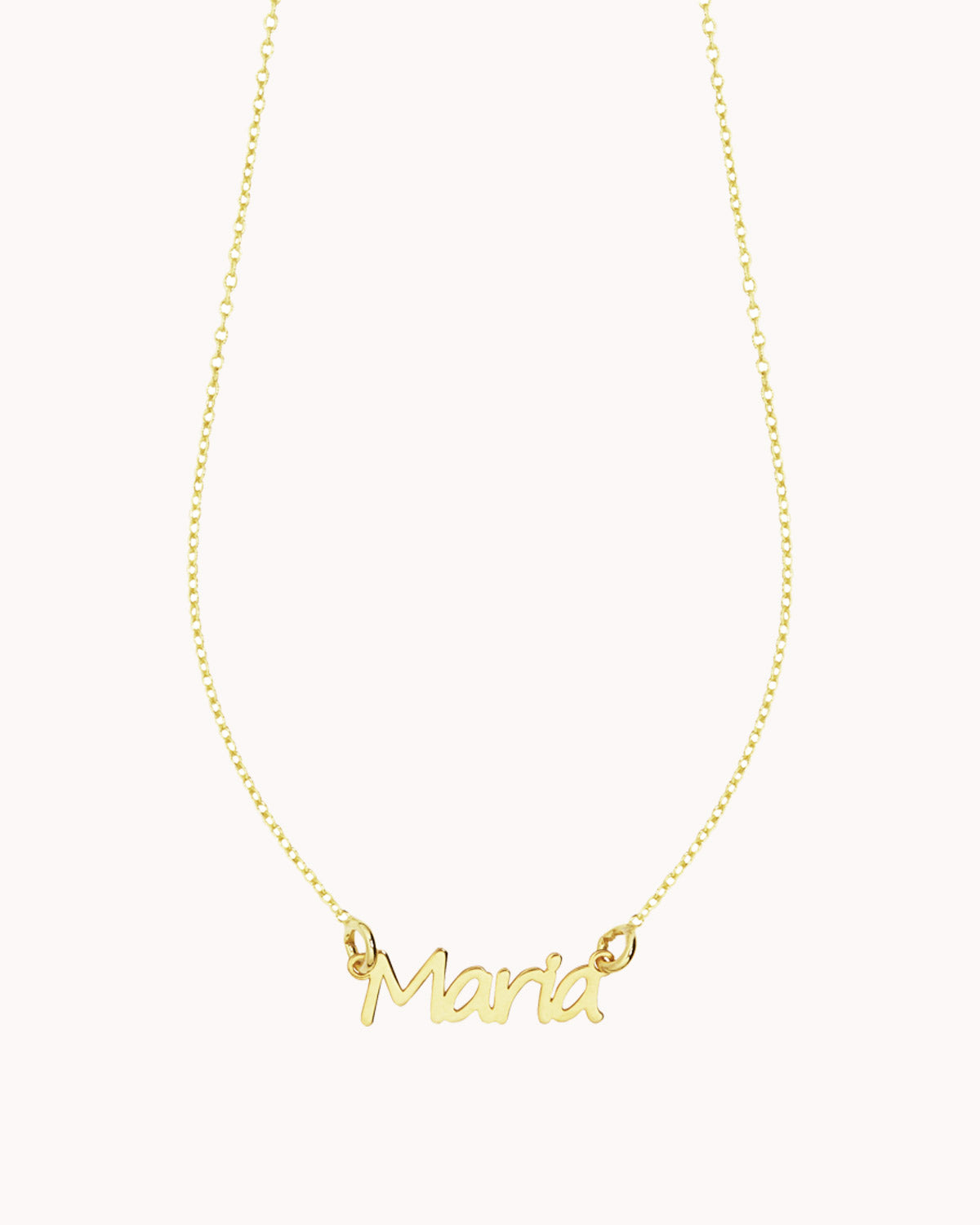 Colar com nome preso por duas argolas dourado maria - Colares - OUR SINS