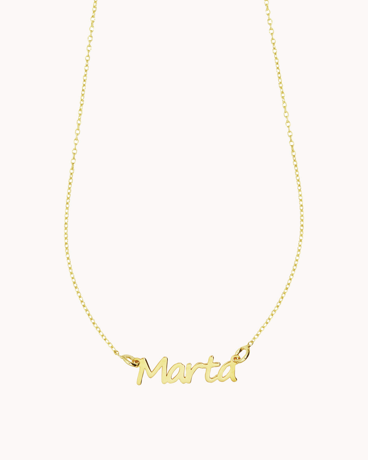 Colar com nome preso por duas argolas dourado marta - Colares - OUR SINS