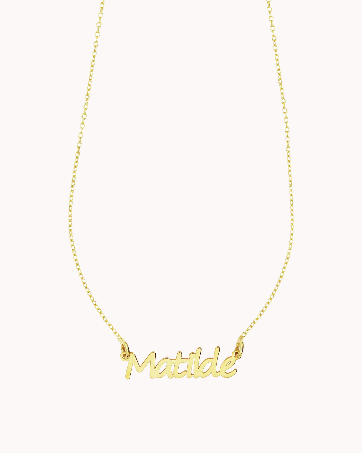 Colar com nome preso por duas argolas dourado matilde - Colares - OUR SINS