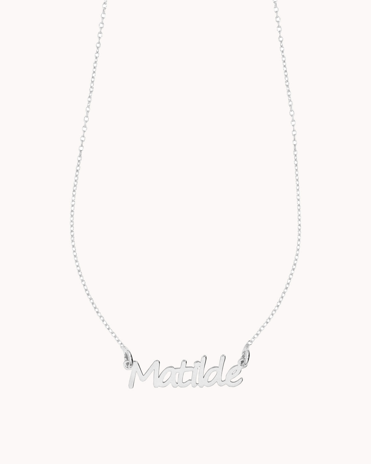 Colar com nome preso por duas argolas prateado matilde - Colares - OUR SINS