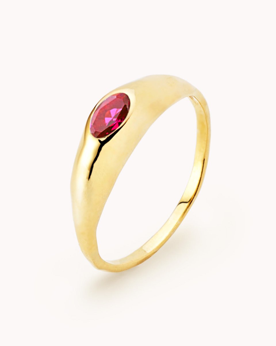 Anel irregular com pedra - Anéis Our Sins