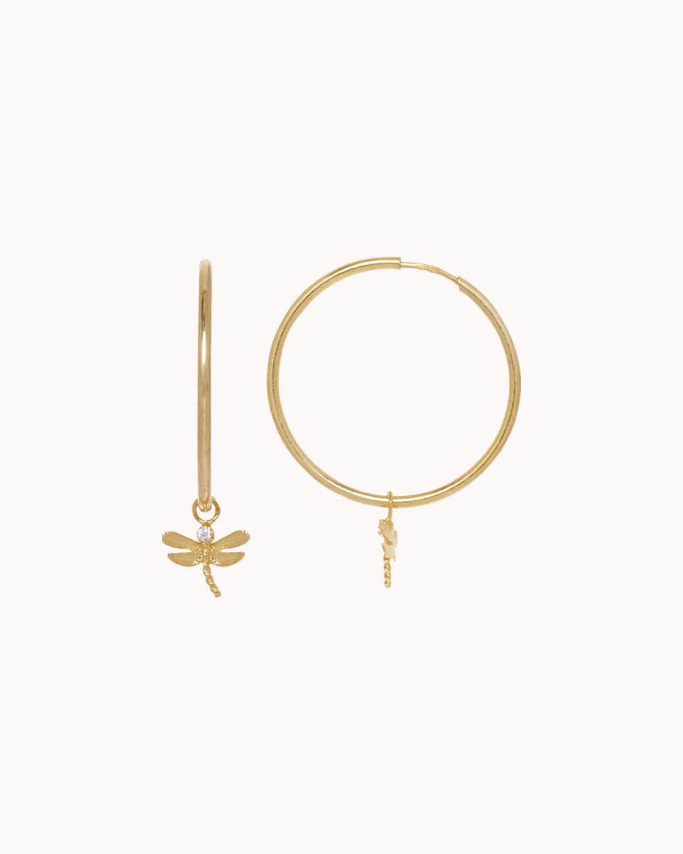 Argolas grandes com libelinha - Argolas Our Sins