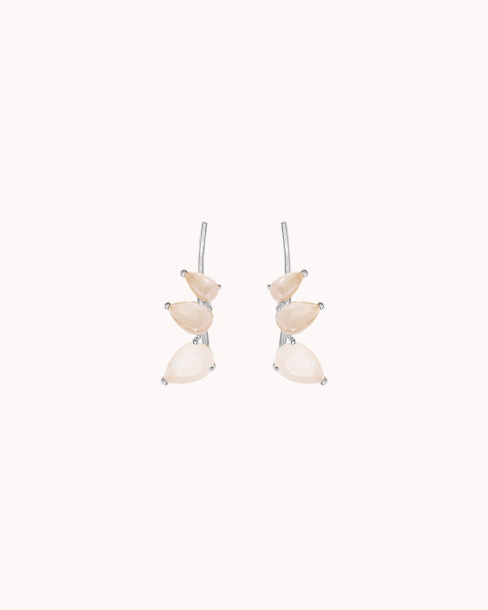 Brinco a expedir com zircónias brancas ou quartzo rosa duplo - Brincos Our Sins