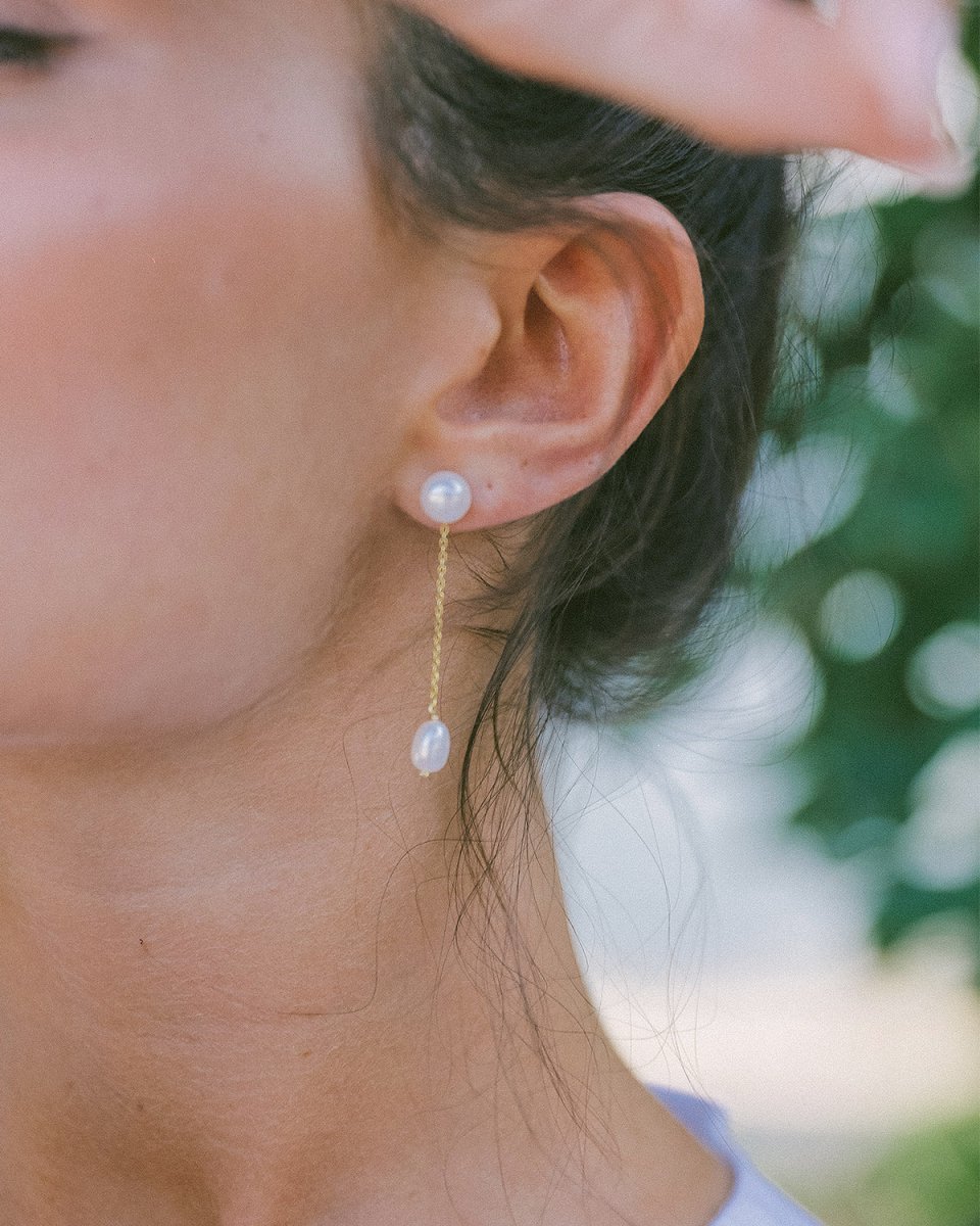 Brinco Duas Pérolas - Brincos Our Sins