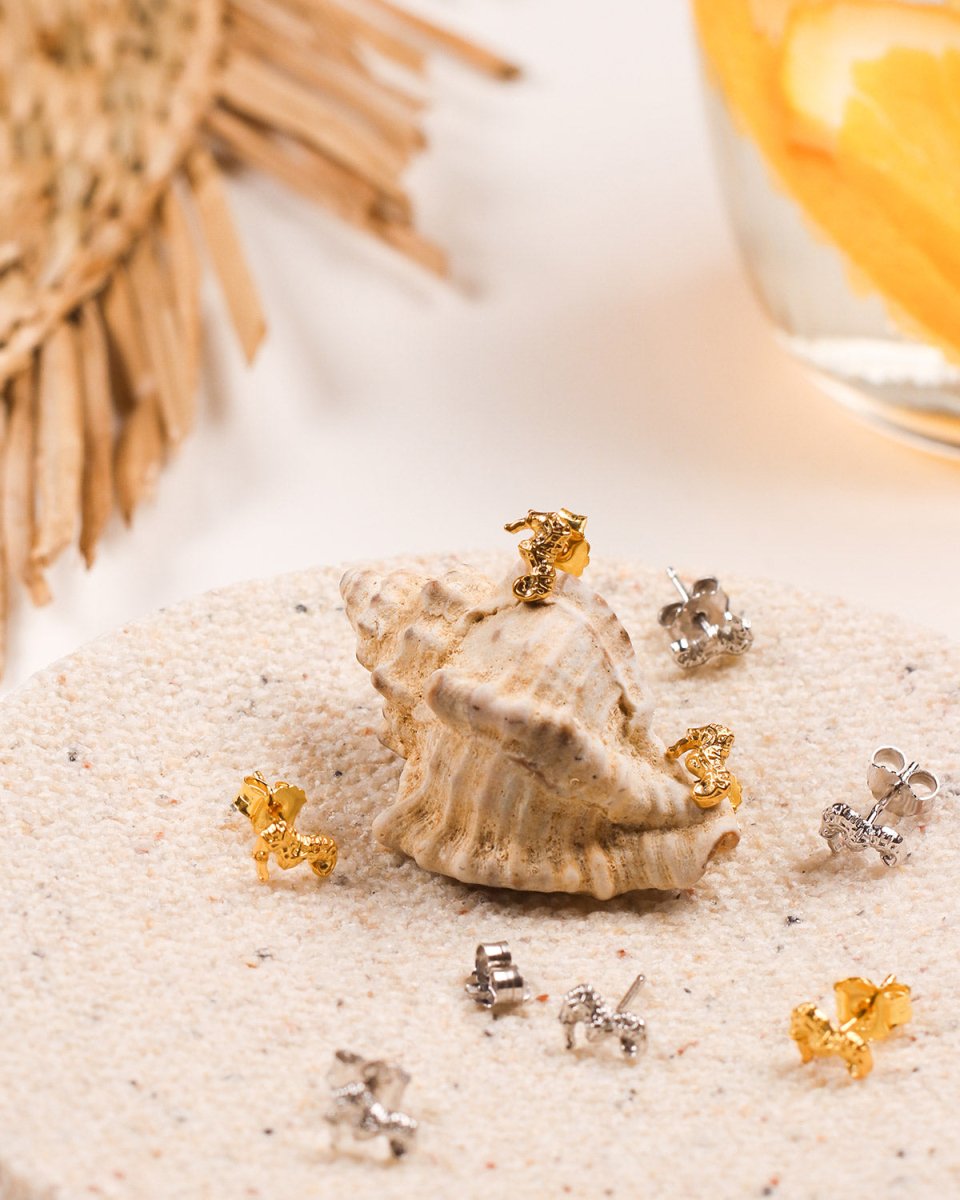 Brincos com cavalos marinhos - Brincos Our Sins