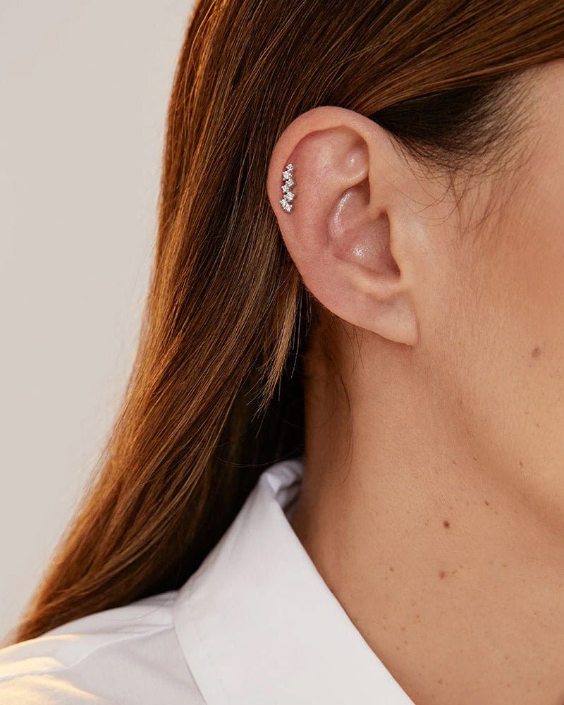 Brincos com zircónias assimétricas - Brincos Our Sins