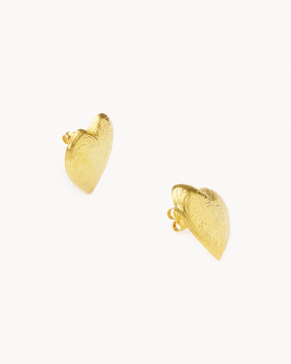 Brincos Corações Barrocos Grandes - Brincos Our Sins