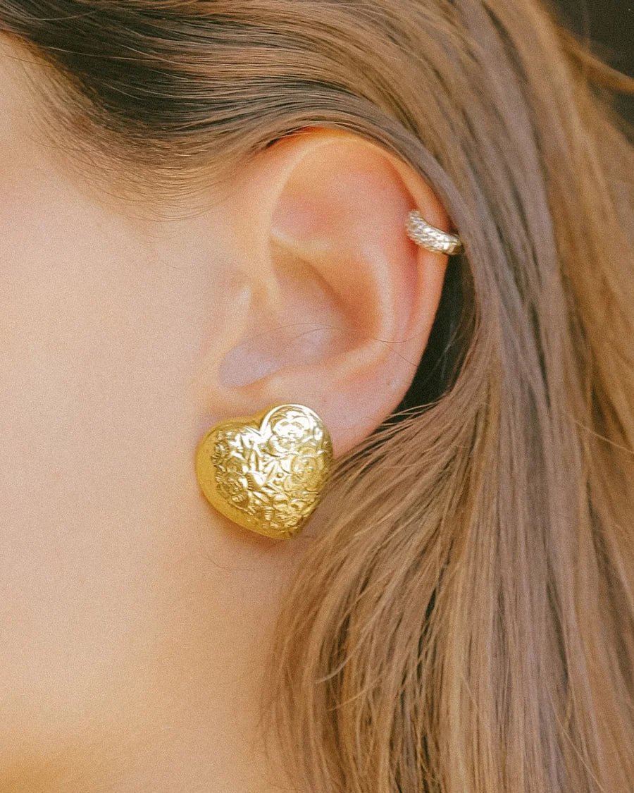 Brincos Corações Barrocos Pequenos - Brincos Our Sins