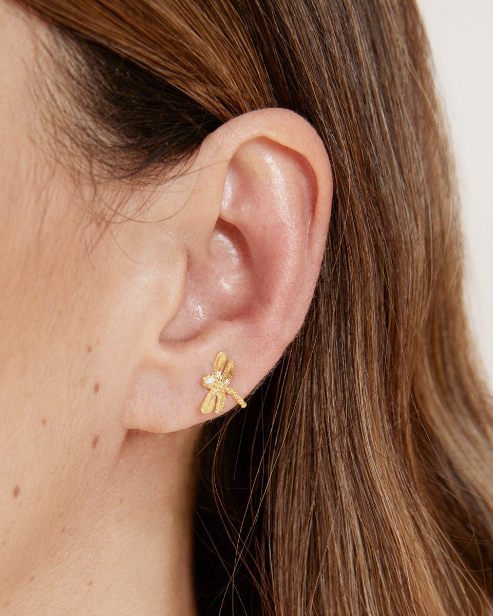 Brincos libelinha mini com zircónia - Brincos Our Sins