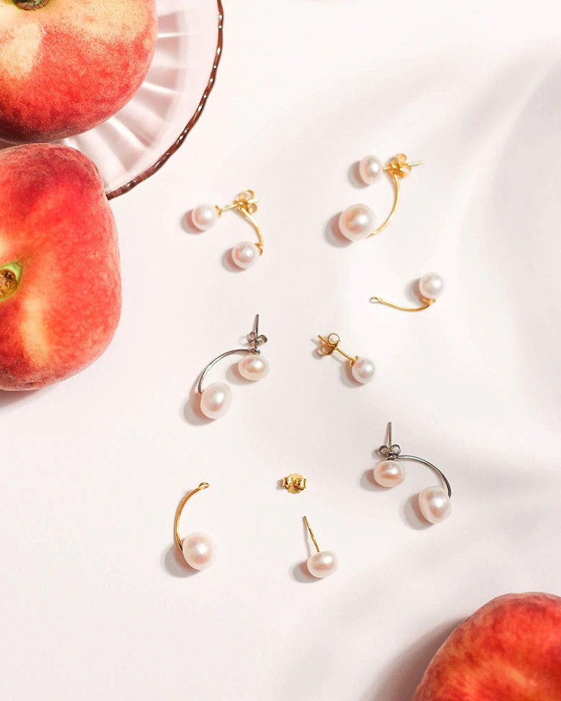 Brincos pérola dupla barroca - Brincos Our Sins