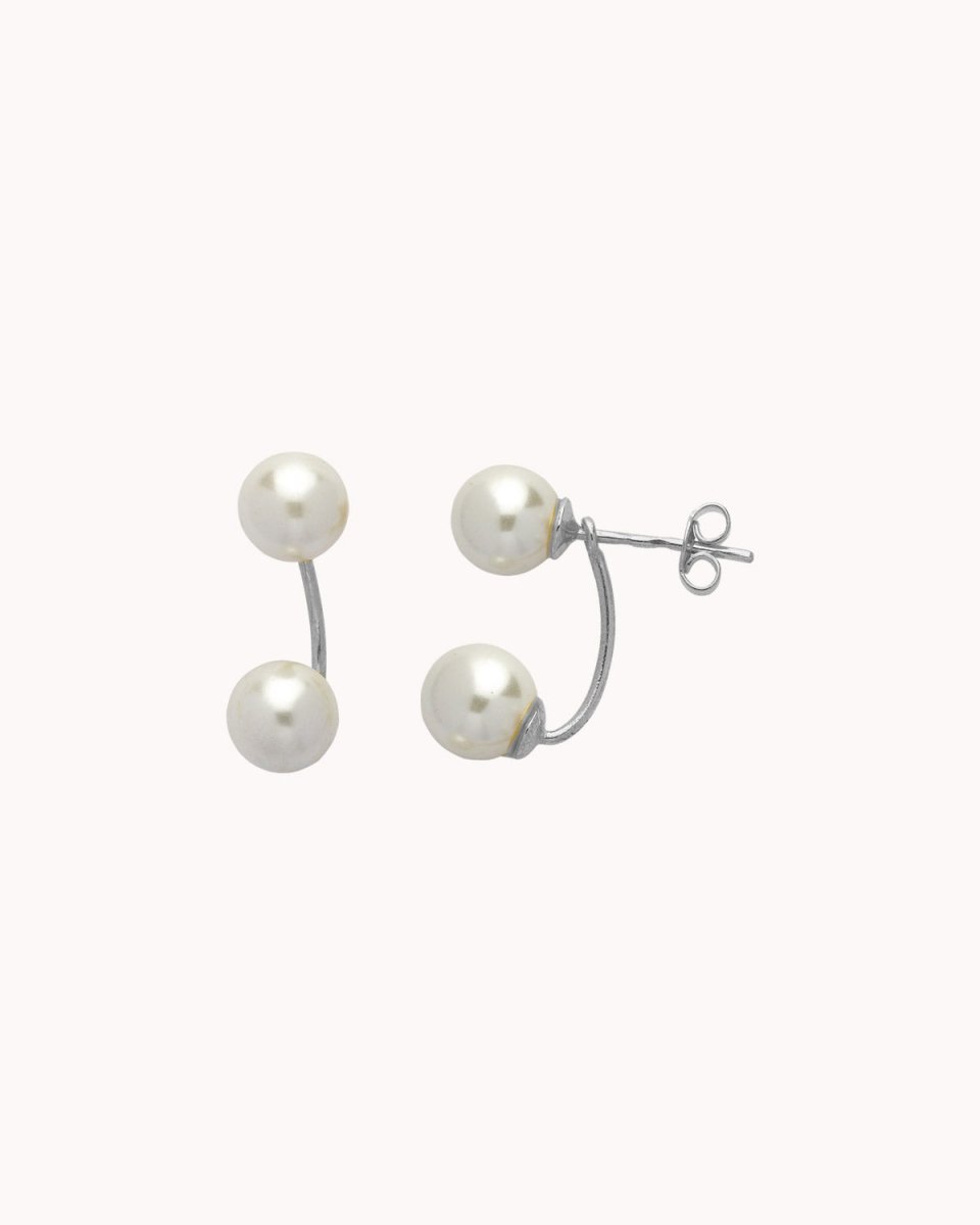 Brincos pérola dupla média - Brincos Our Sins
