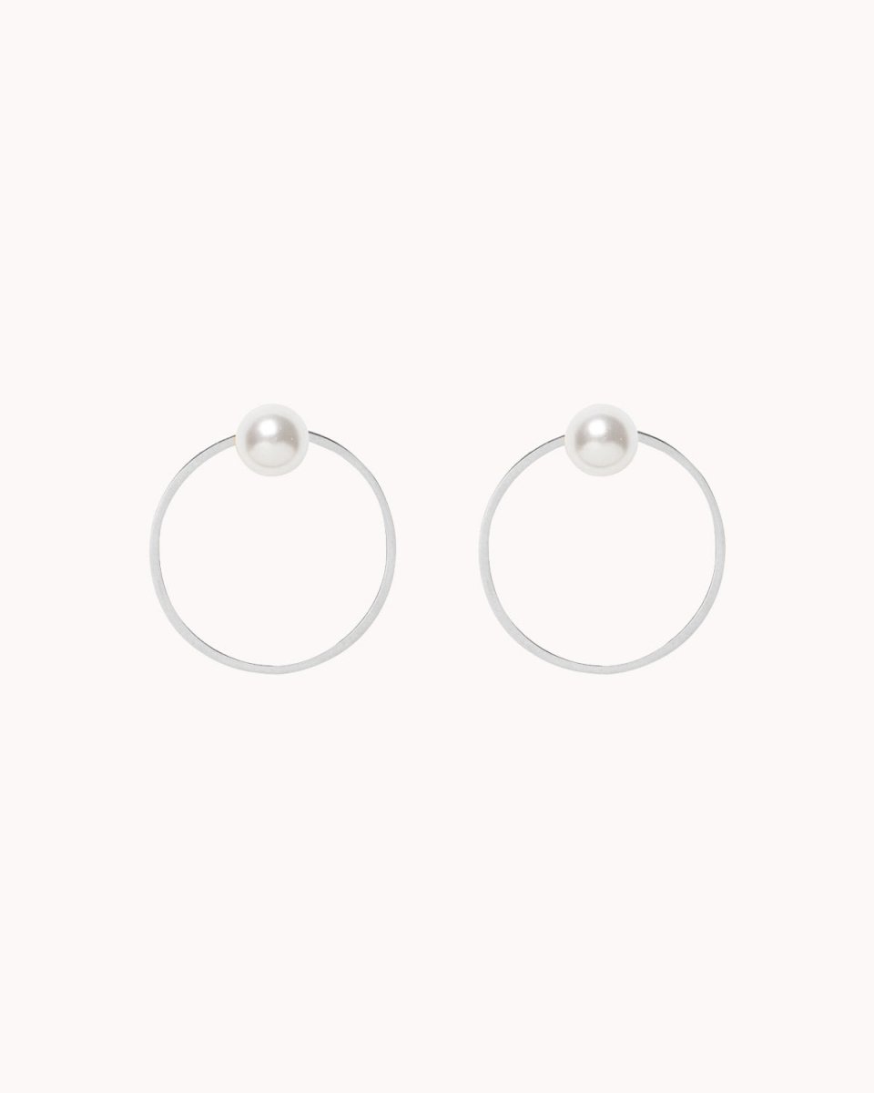 Brincos pérola e círculo - Brincos Our Sins