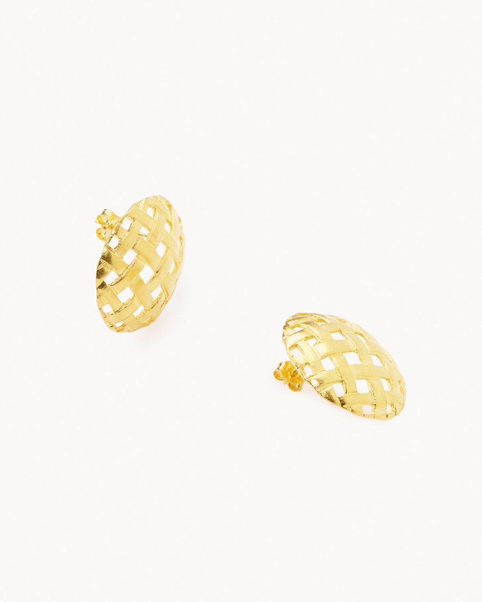 Brincos Vintage Redondos com Rede - Brincos Our Sins