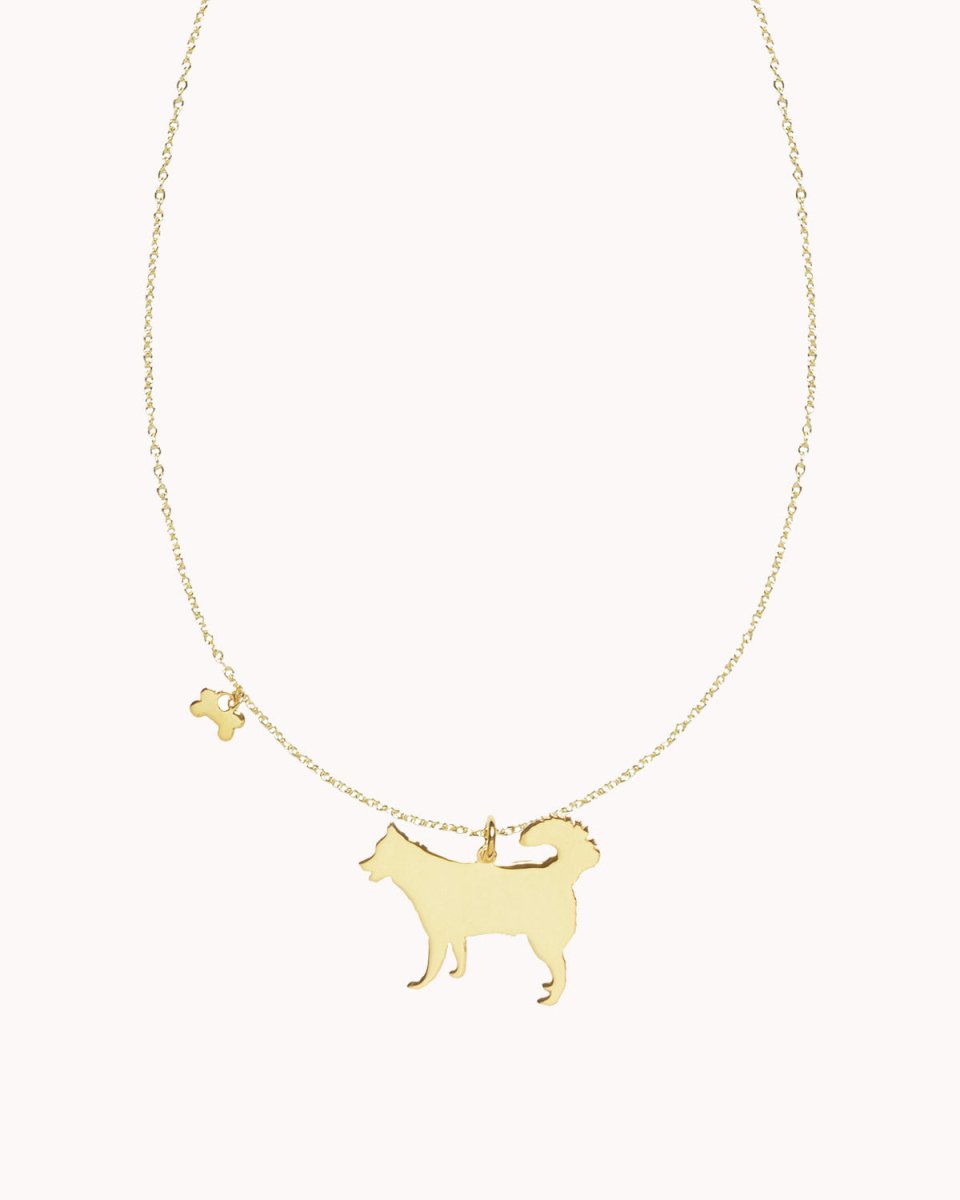 Colar com cão (várias raças) e osso - Colares Our Sins