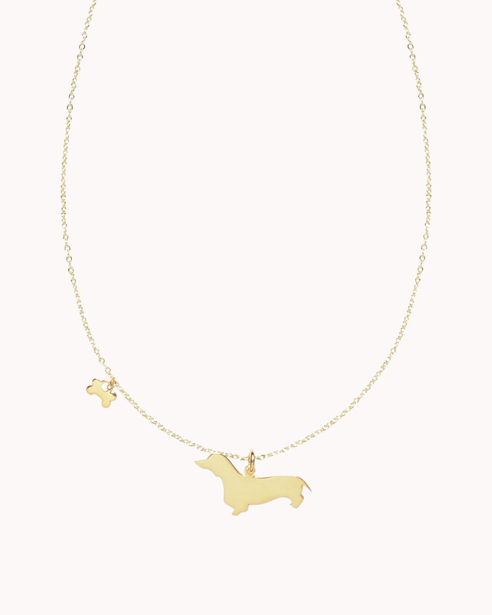 Colar com cão (várias raças) e osso - Colares Our Sins