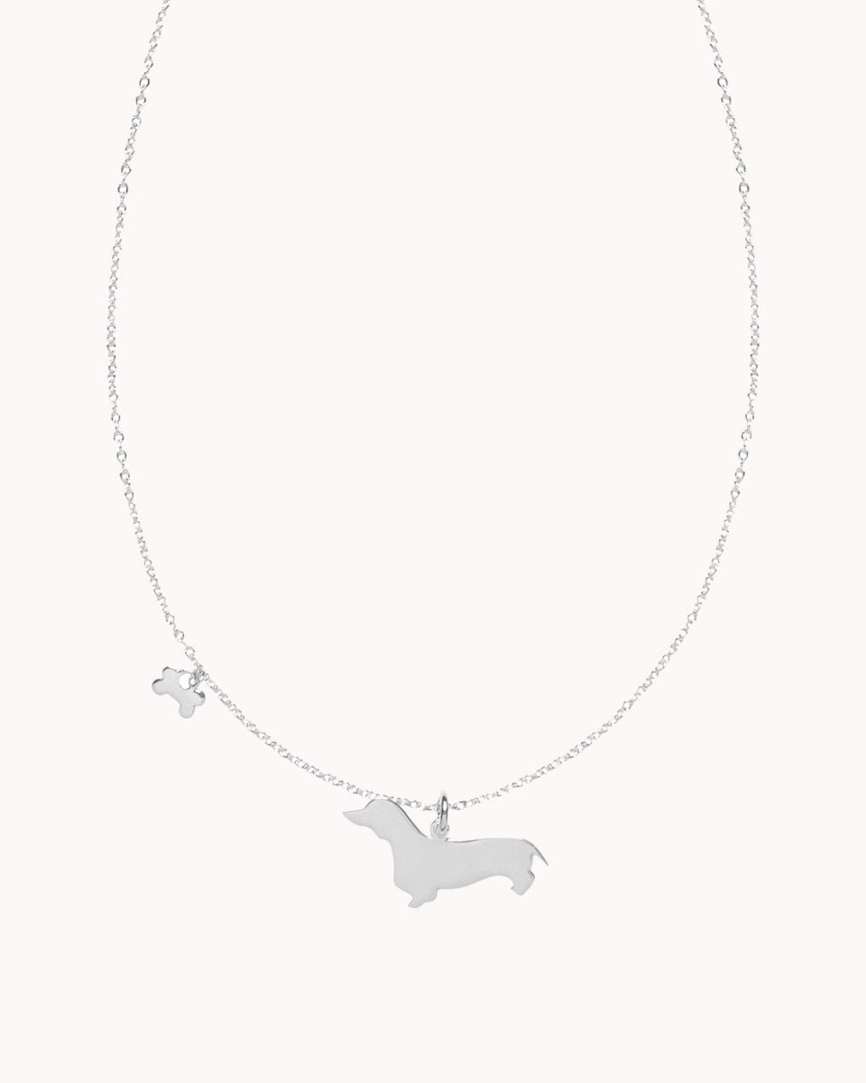 Colar com cão (várias raças) e osso - Colares Our Sins