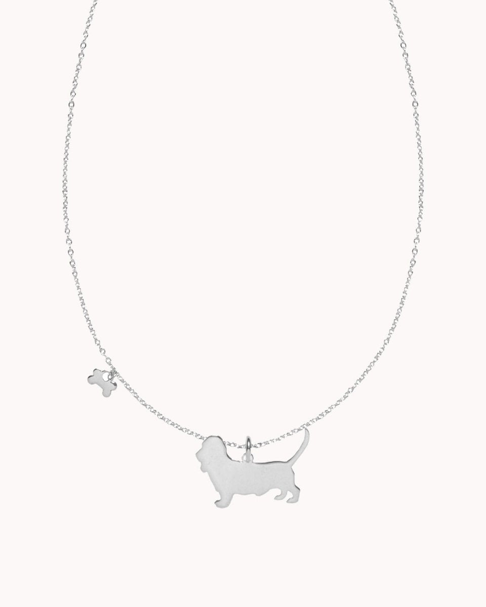 Colar com cão (várias raças) e osso - Colares Our Sins