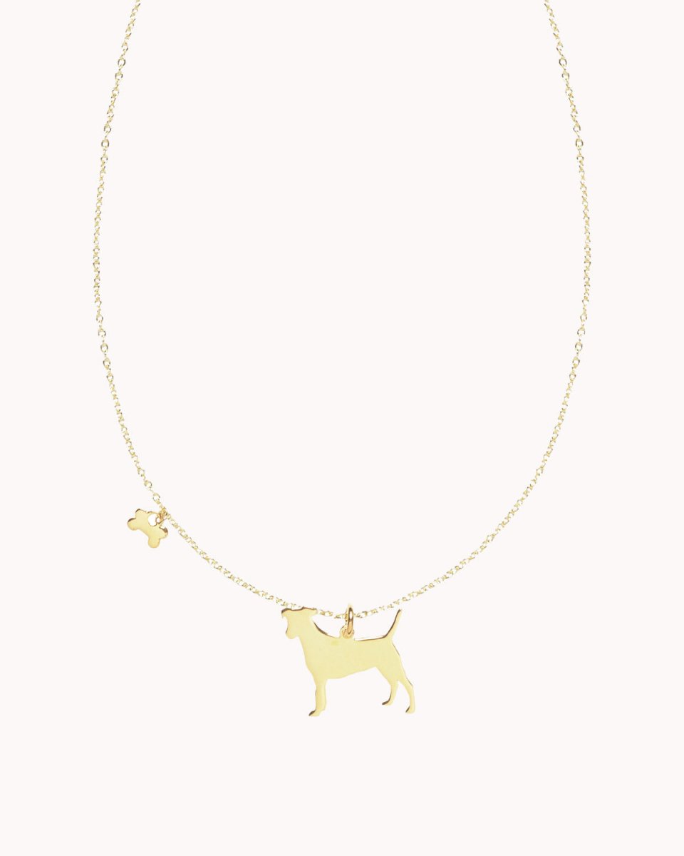 Colar com cão (várias raças) e osso - Colares Our Sins