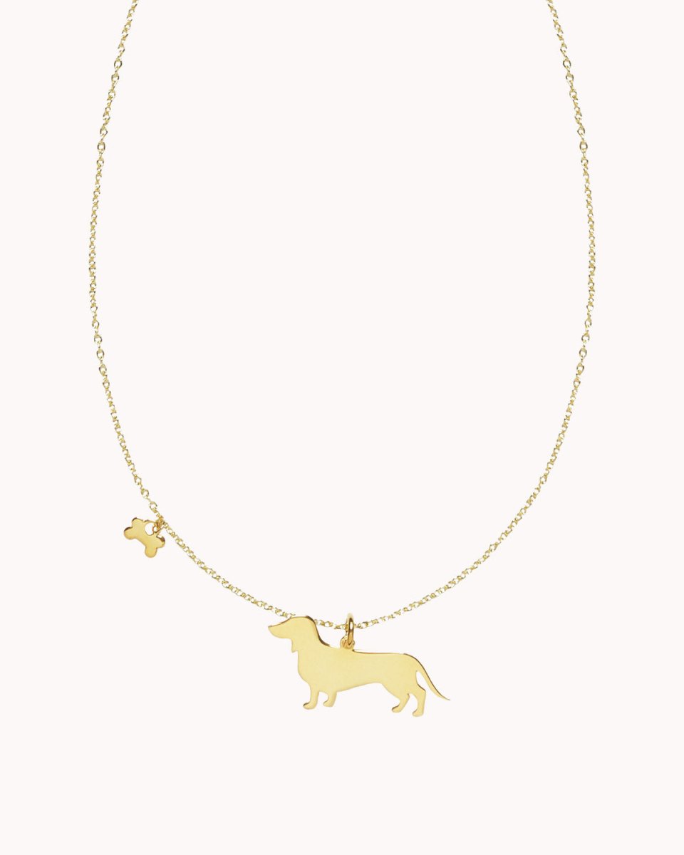 Colar com cão (várias raças) e osso - Colares Our Sins