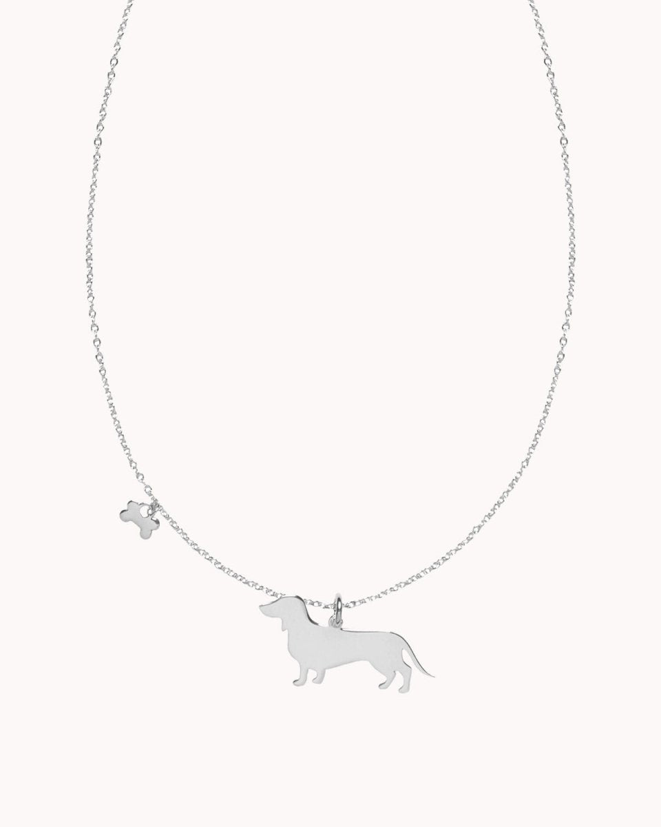 Colar com cão (várias raças) e osso - Colares Our Sins