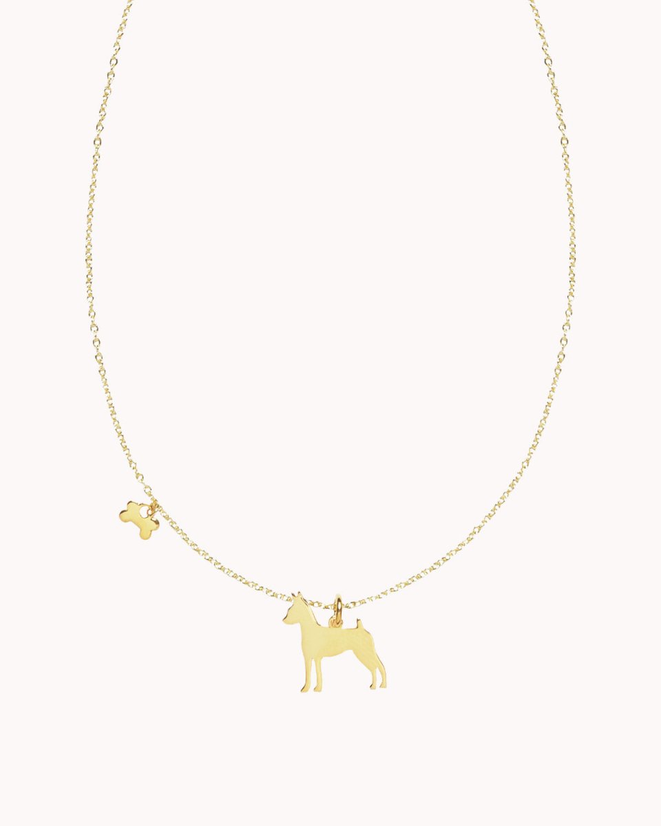 Colar com cão (várias raças) e osso - Colares Our Sins